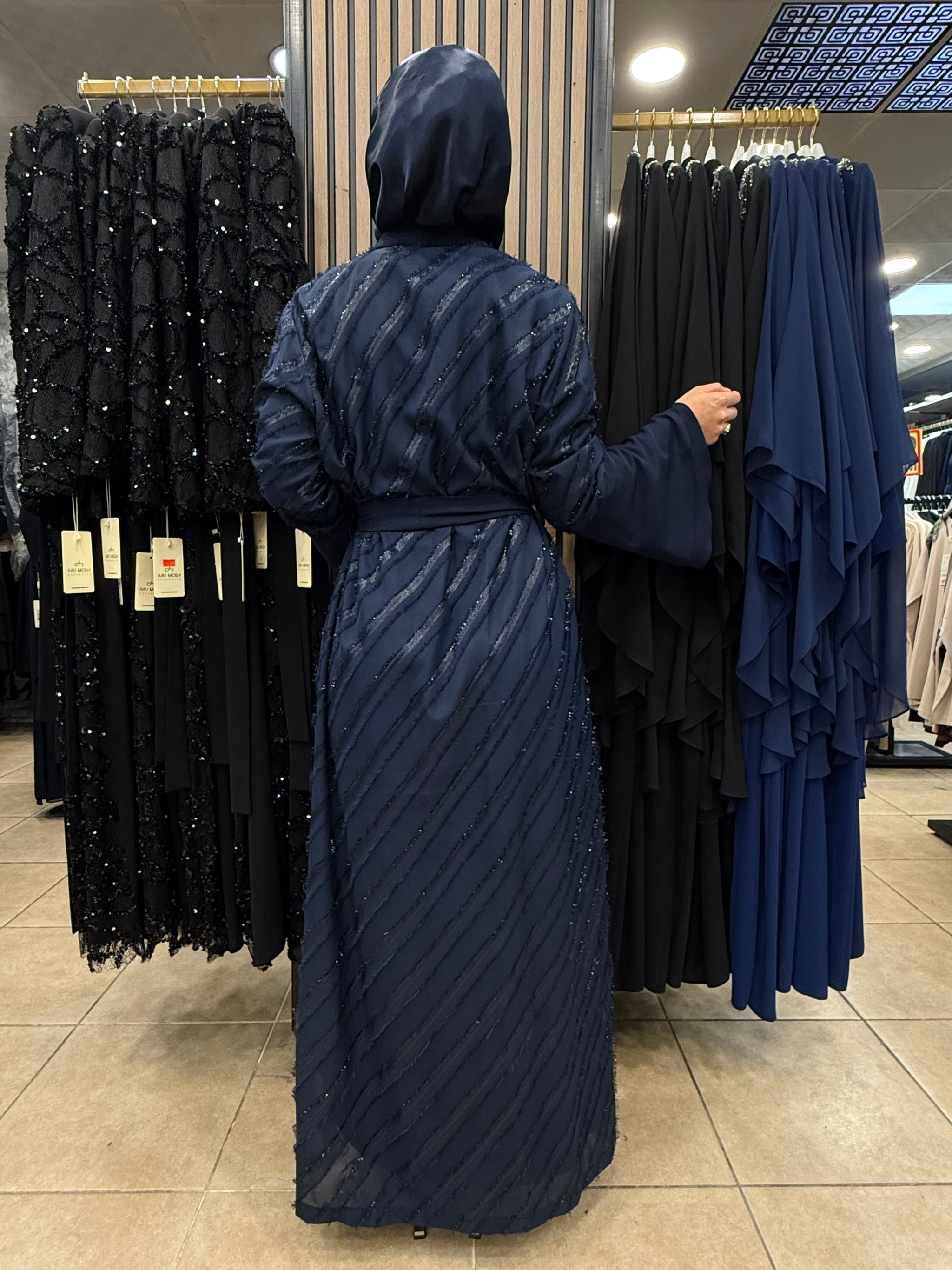 PERİ 2118 ŞİFON ABAYA TAKIM — Lacivert [stokoz:ZhsGnKHIaC0o8UIbRg2z%3ALacivert%3A2%3A18hstx1]