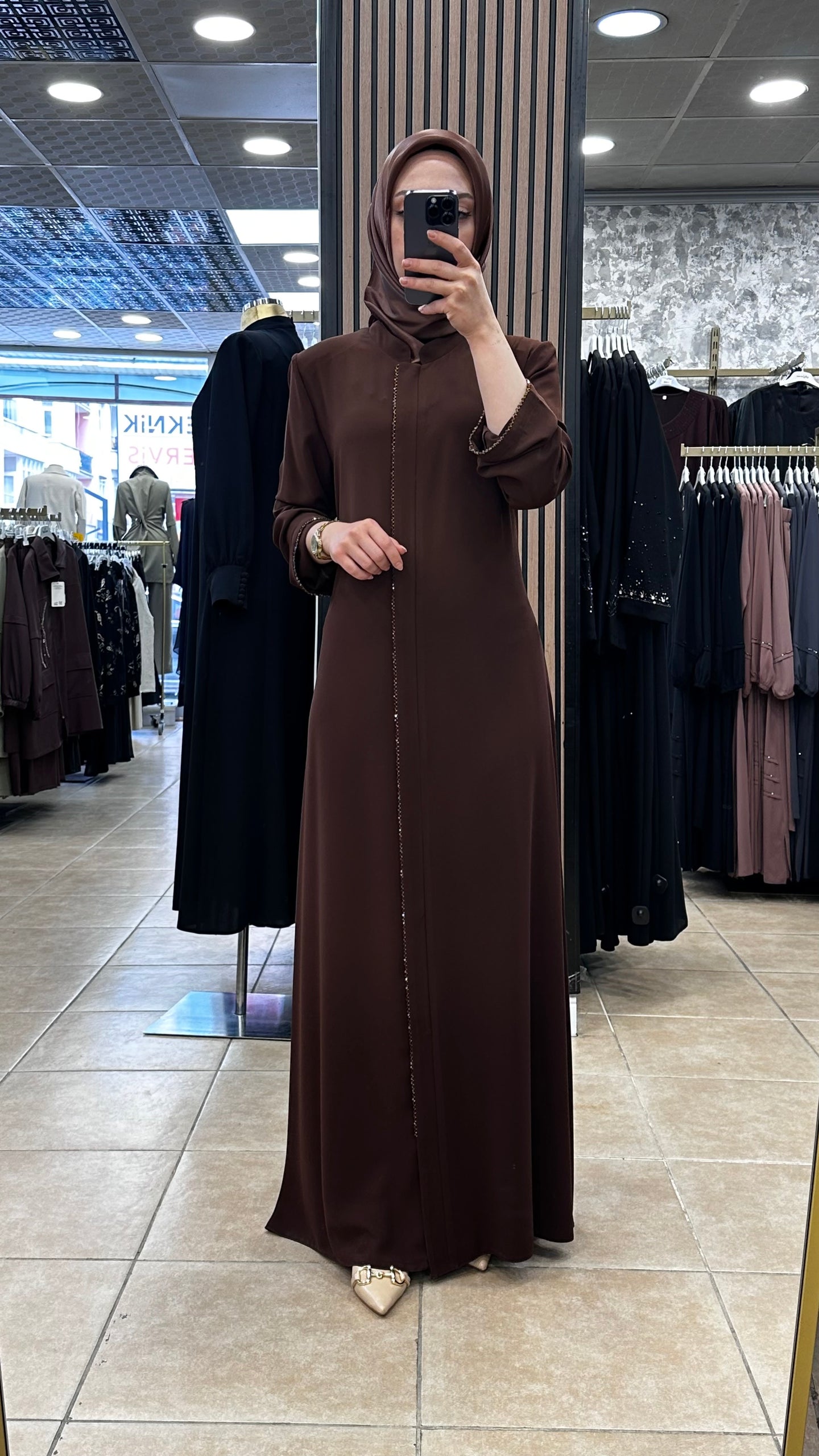 BEYZA 7633 STONE EMBELLISHED ABAYA