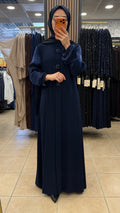 BEYZA 4253 TAFTA DETAY BROŞLU ELBİSE