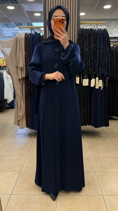 BEYZA 4253 TAFTA DETAY BROŞLU ELBİSE — Lacivert [stokoz:Moiqquij32YD6JmOhWre%3ALacivert%3A0%3A8wgw3v]
