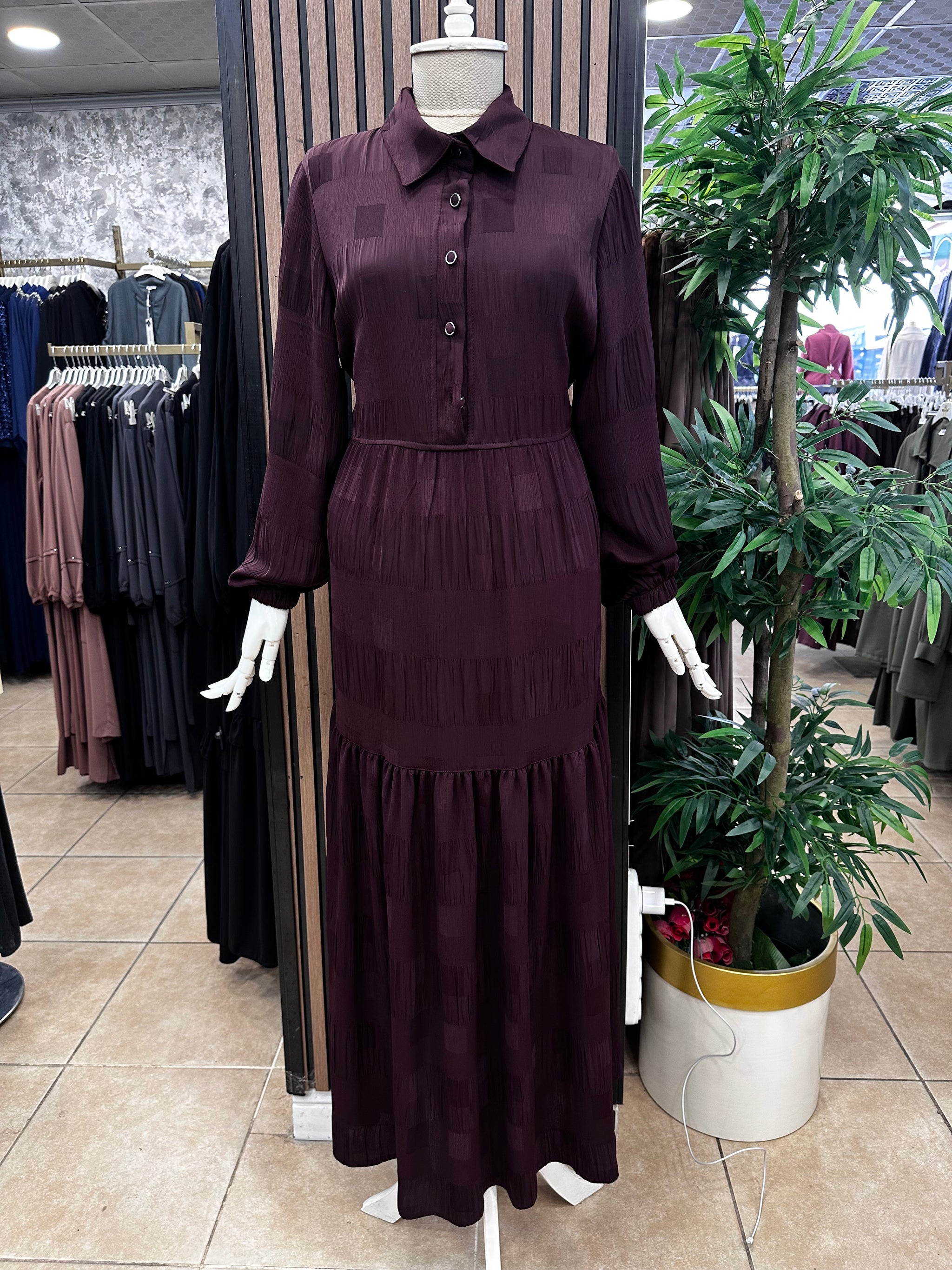 Wennew 2145 Paris Şifon Elbise — Bordo [stokoz:rBYlUSsgkLTJqKlXikEO%3ABordo%3A0%3As6ecpc]