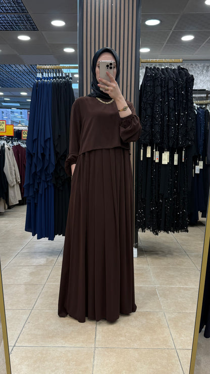 MUSAB 8610 ELBİSE — Kahverengi [stokoz:x9AptK2XvQBnaeajVKsj%3AKahverengi%3A2%3A1n764fk]