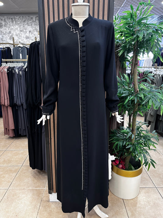 Asrın 2438 Taşlı Ferace - Siyah