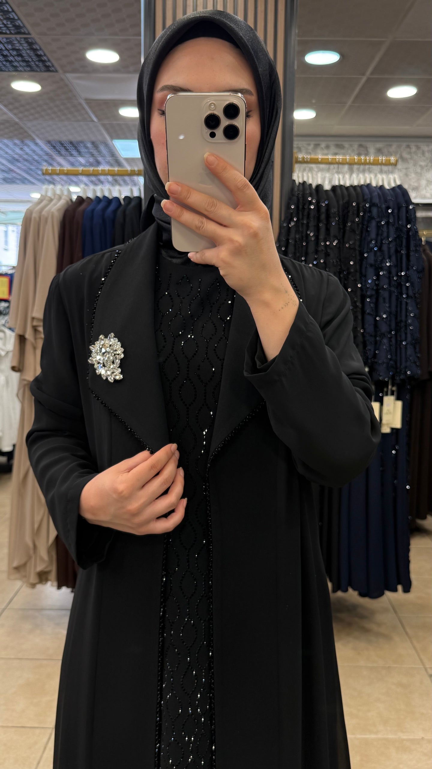 ÇINAR ÖZKAN 5245 ŞERİT BİYELİ ABAYA