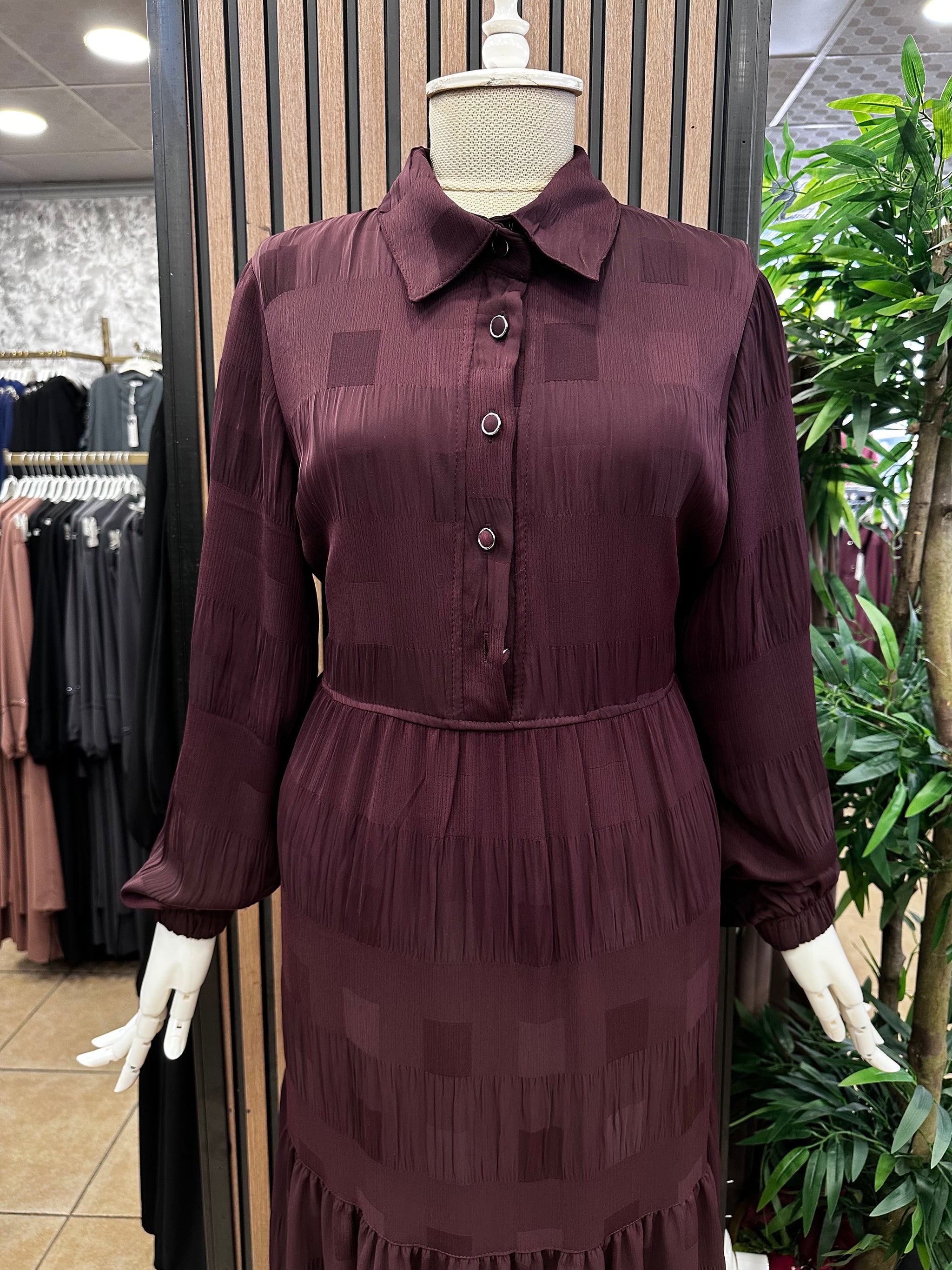 Wennew 2145 Paris Şifon Elbise — Bordo [stokoz:rBYlUSsgkLTJqKlXikEO%3ABordo%3A1%3Apqpf31]