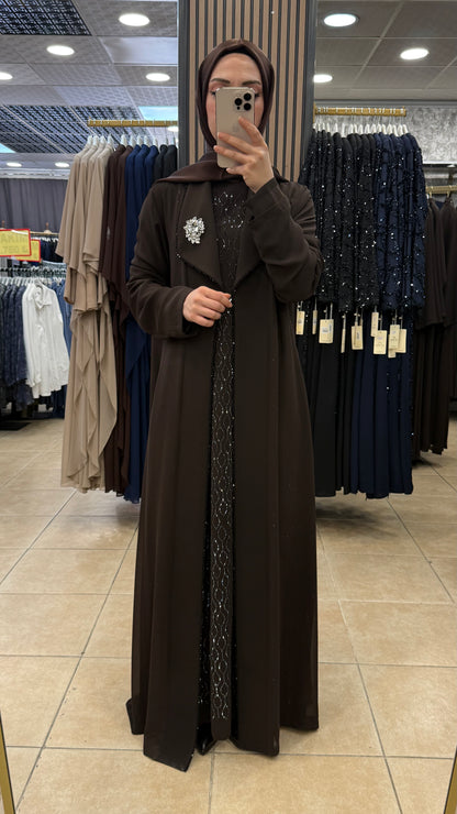 ÇINAR ÖZKAN 5245 ŞERİT BİYELİ ABAYA — Kahverengi [stokoz:GBxlkLiEo5AVVgB920Yp%3AKahverengi%3A0%3A1wvg6xp]