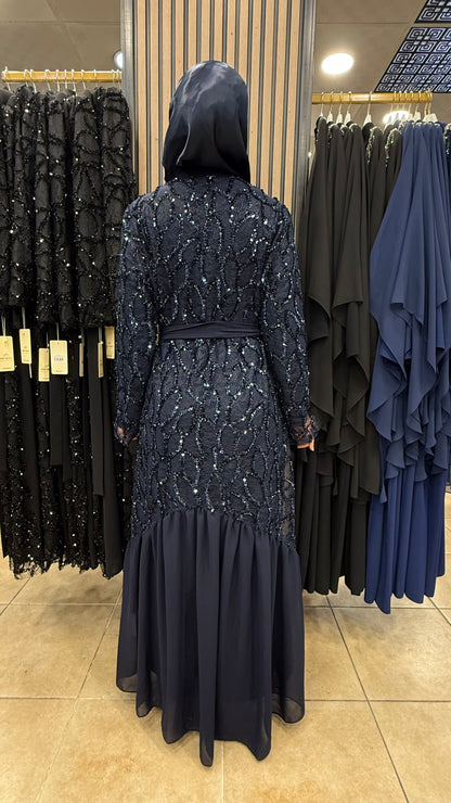 NİHAL ABAYA TAKIM 7517 — Lacivert [stokoz:rEFWLsi0ewxGGQ7aPXP0%3ALacivert%3A3%3A1diusn6]