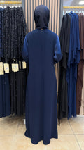 BEYZA 4253 TAFTA DETAY BROŞLU ELBİSE