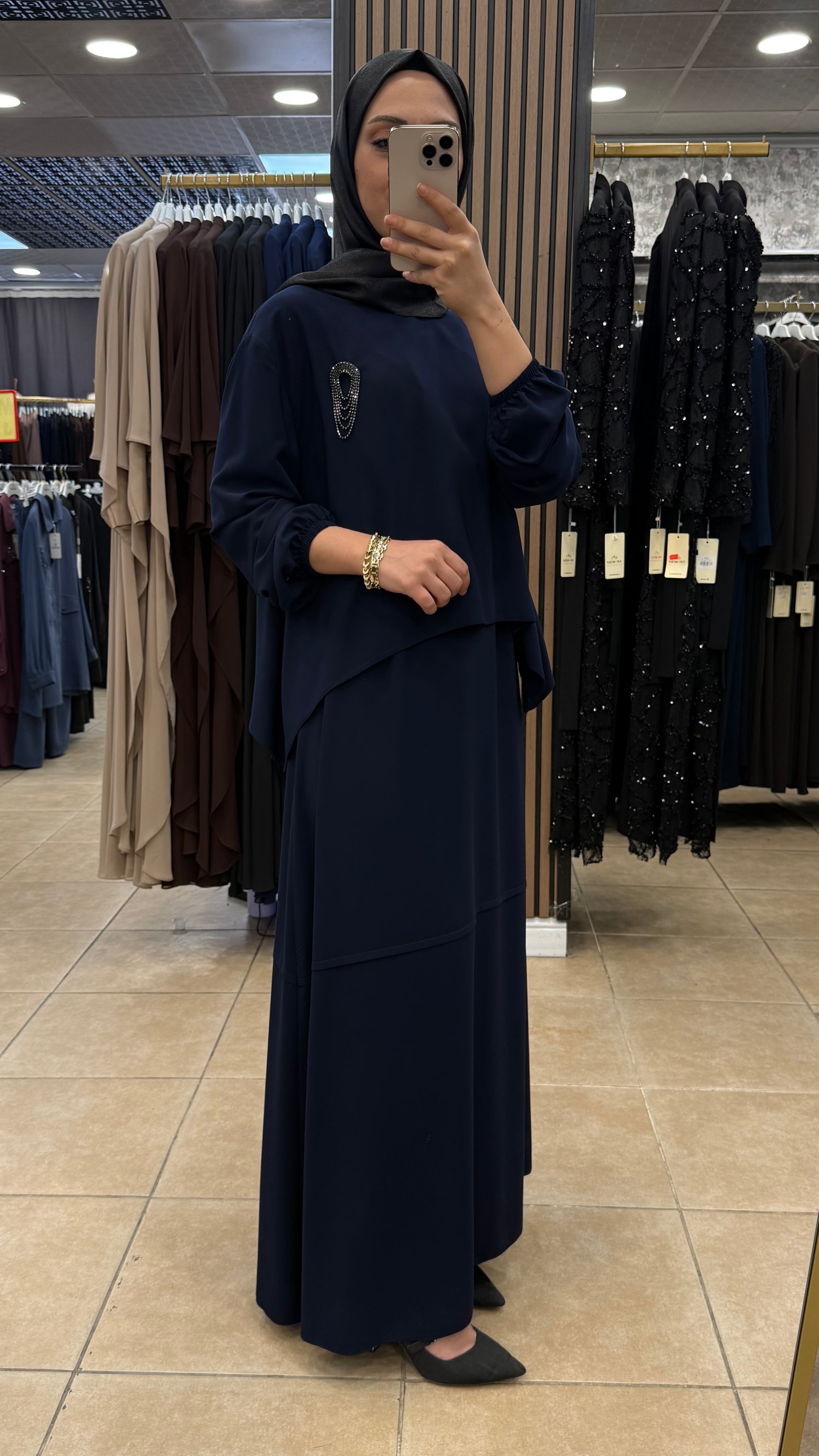 MUSAB 8621 ELBİSE — Lacivert [stokoz:s0ypnhwMISY6CNyMQFpY%3ALacivert%3A2%3Arolf69]