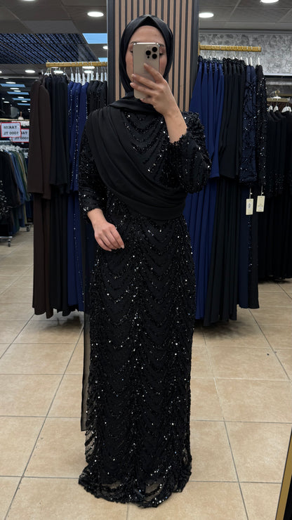 TASVİR 6002 ABİYE — Siyah