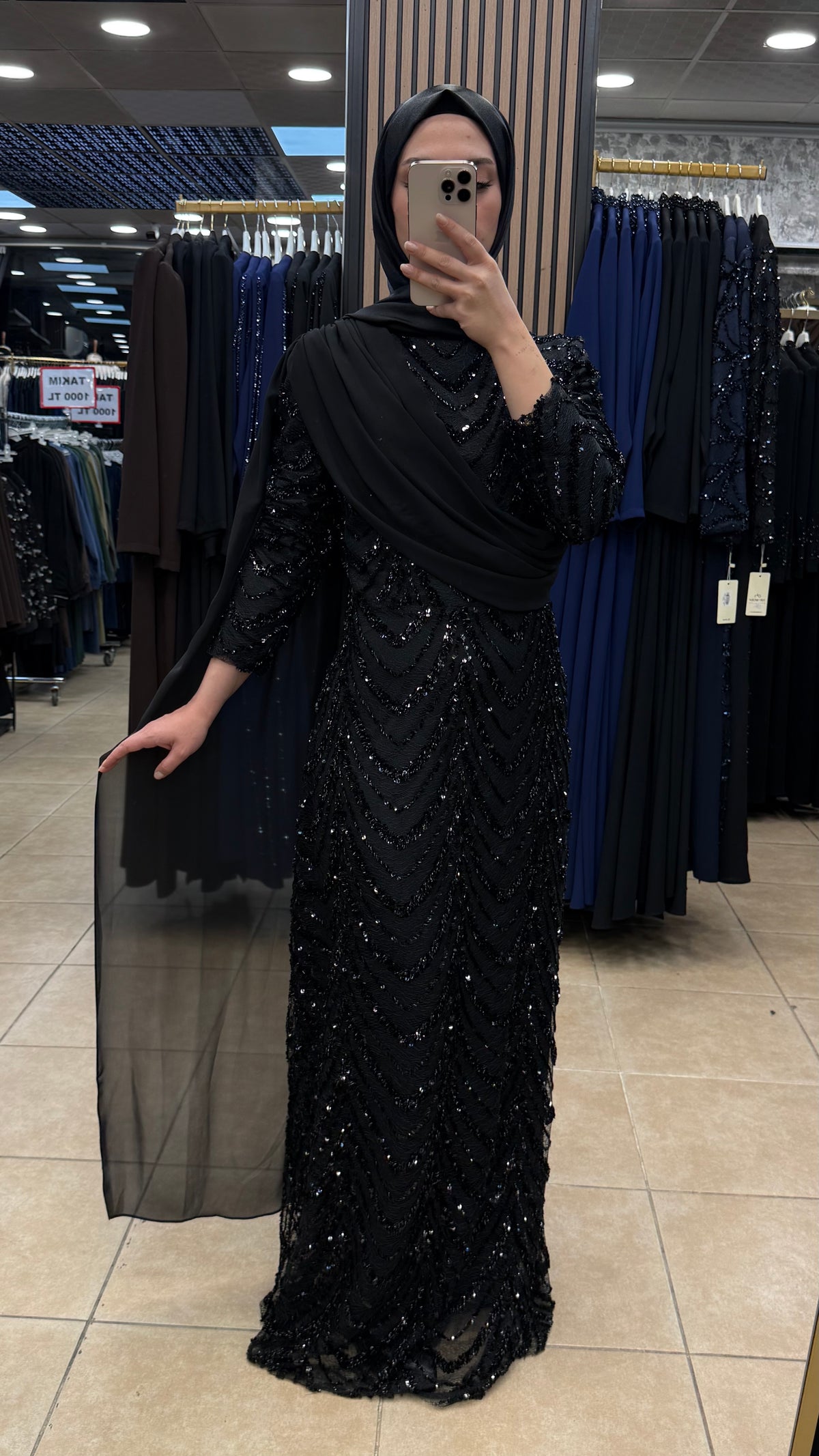 TASVİR 6002 ABİYE — Siyah