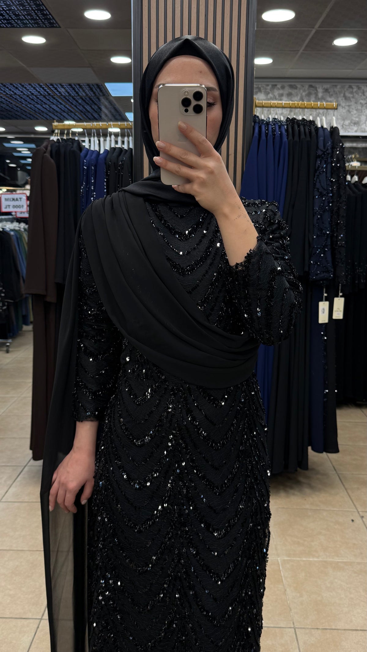 TASVİR 6002 ABİYE — Siyah