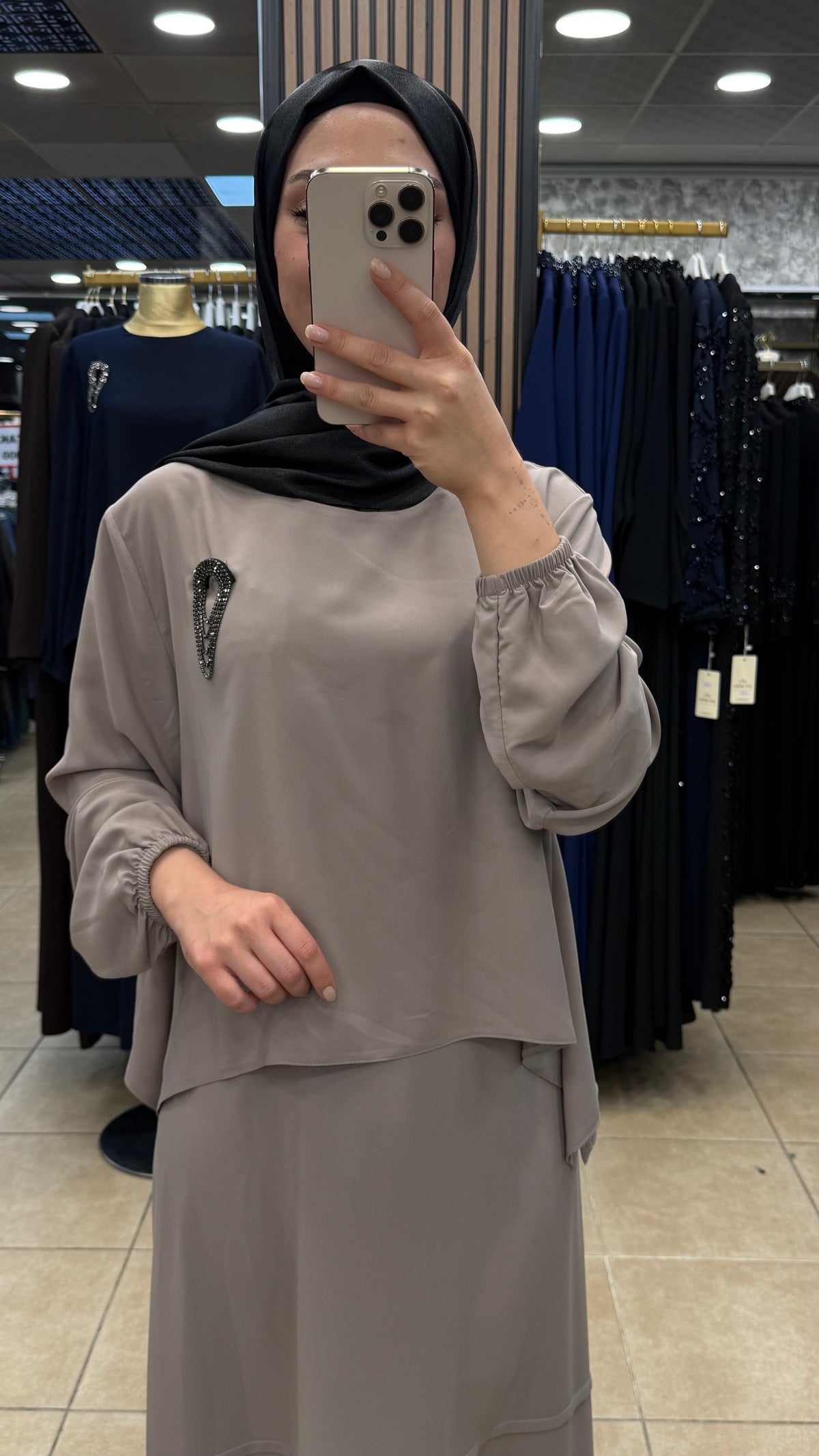 MUSAB 8621 ELBİSE — Bej [stokoz:s0ypnhwMISY6CNyMQFpY%3ABej%3A1%3A1ff2gq3]