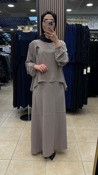 MUSAB 8621 ELBİSE — Bej [stokoz:s0ypnhwMISY6CNyMQFpY%3ABej%3A0%3A18ol2rq]