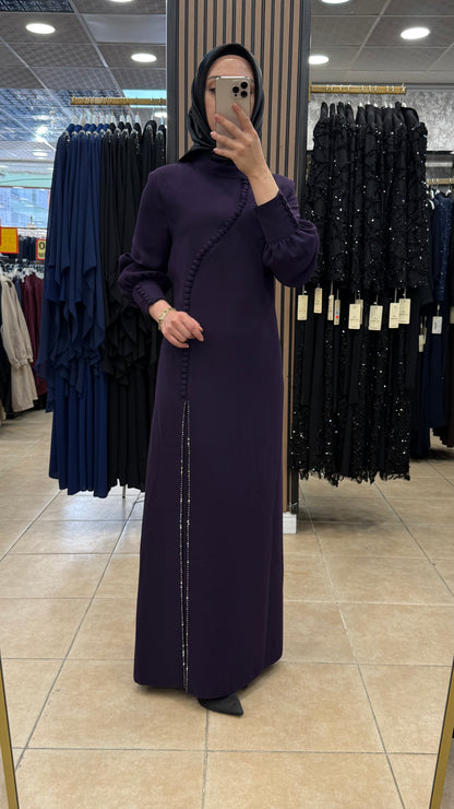JUKİ 3543 DÜĞME DETAYLI ELBİSE — Mor [stokoz:yQPPIjKJLGMJvq0DEWNd%3AMor%3A2%3A3pphvn]