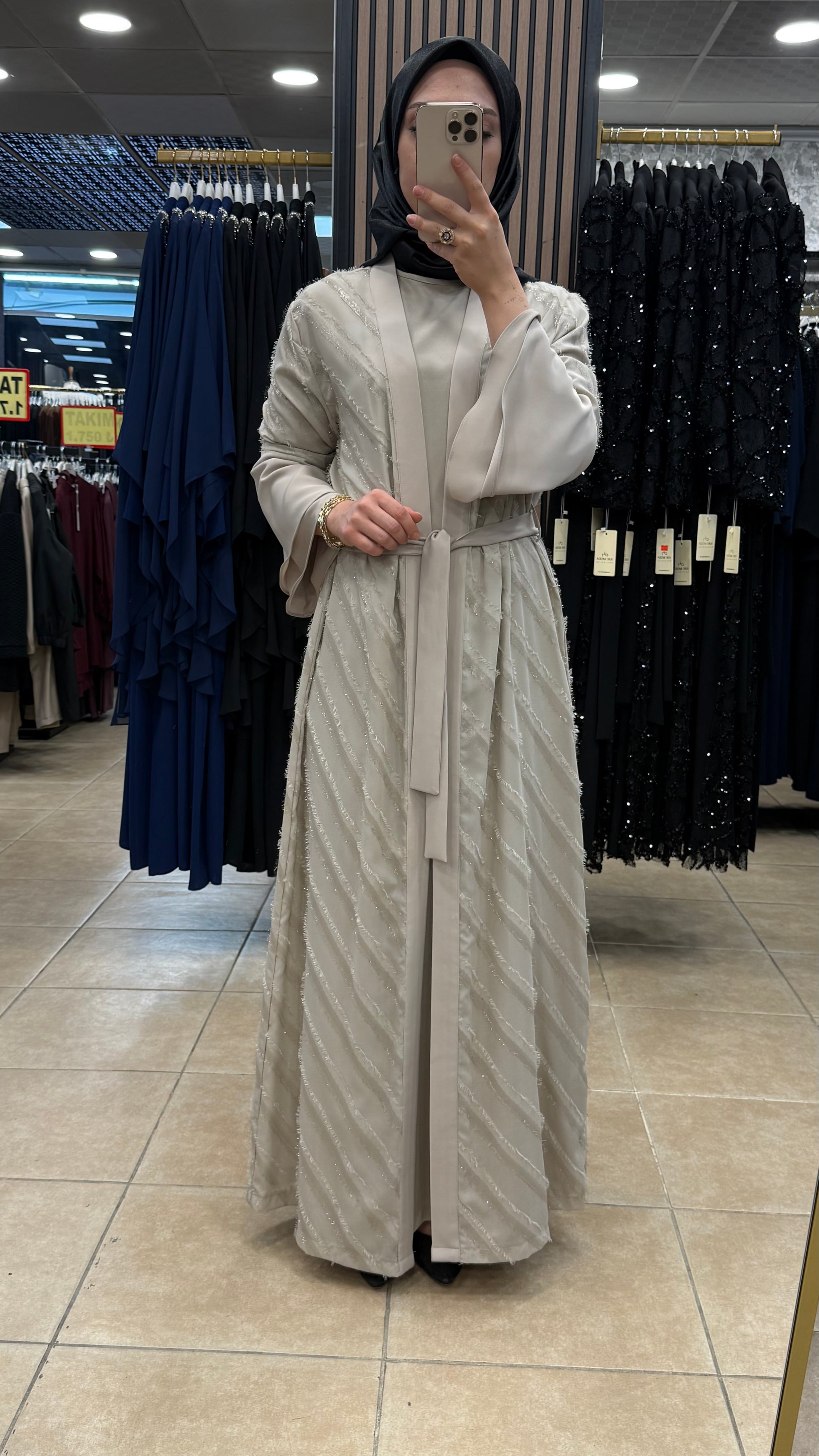 PERİ 2118 ŞİFON ABAYA TAKIM — Krem [stokoz:ZhsGnKHIaC0o8UIbRg2z%3AKrem%3A0%3A7vjw3u]