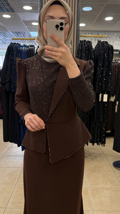 MİNYE 2124 ABİYE — Kahverengi [stokoz:NfsLRXXhGODCAVDf276T%3AKahverengi%3A1%3Acff6qm]