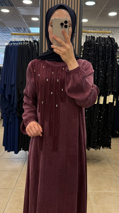 CLEMENCE İPEK KUPRA ELBİSE — Bordo [stokoz:lijQKm96YdfKbYVXbRuC%3ABordo%3A1%3Aunwwhg]