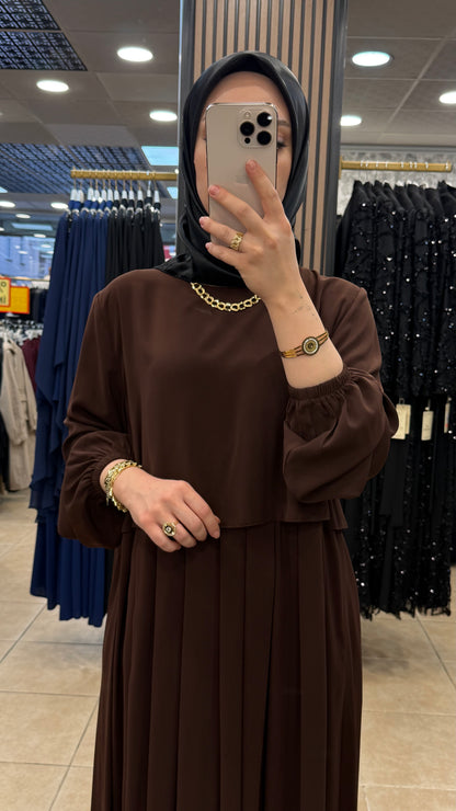 MUSAB 8610 ELBİSE — Kahverengi [stokoz:x9AptK2XvQBnaeajVKsj%3AKahverengi%3A1%3A5o169n]