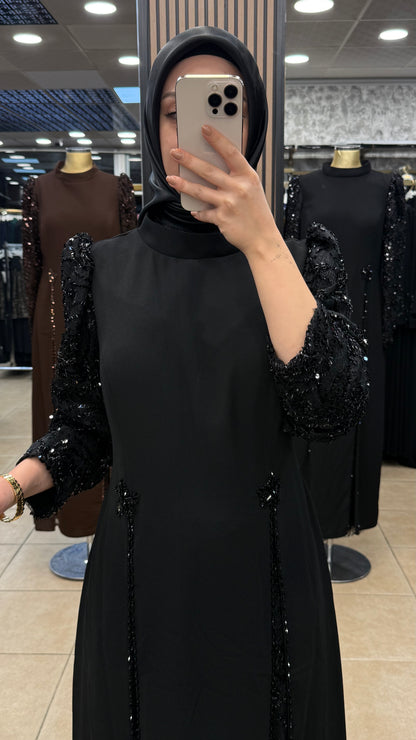 BERRA 6365 GÜPÜRLÜ ABİYE — Siyah [stokoz:gRVESPDba7hBk9jjFSHo%3ASiyah%3A1%3A18b0art]