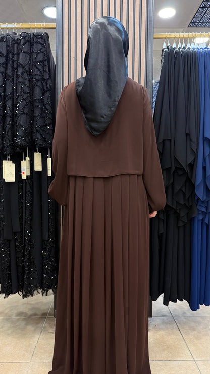 MUSAB 8610 ELBİSE — Kahverengi