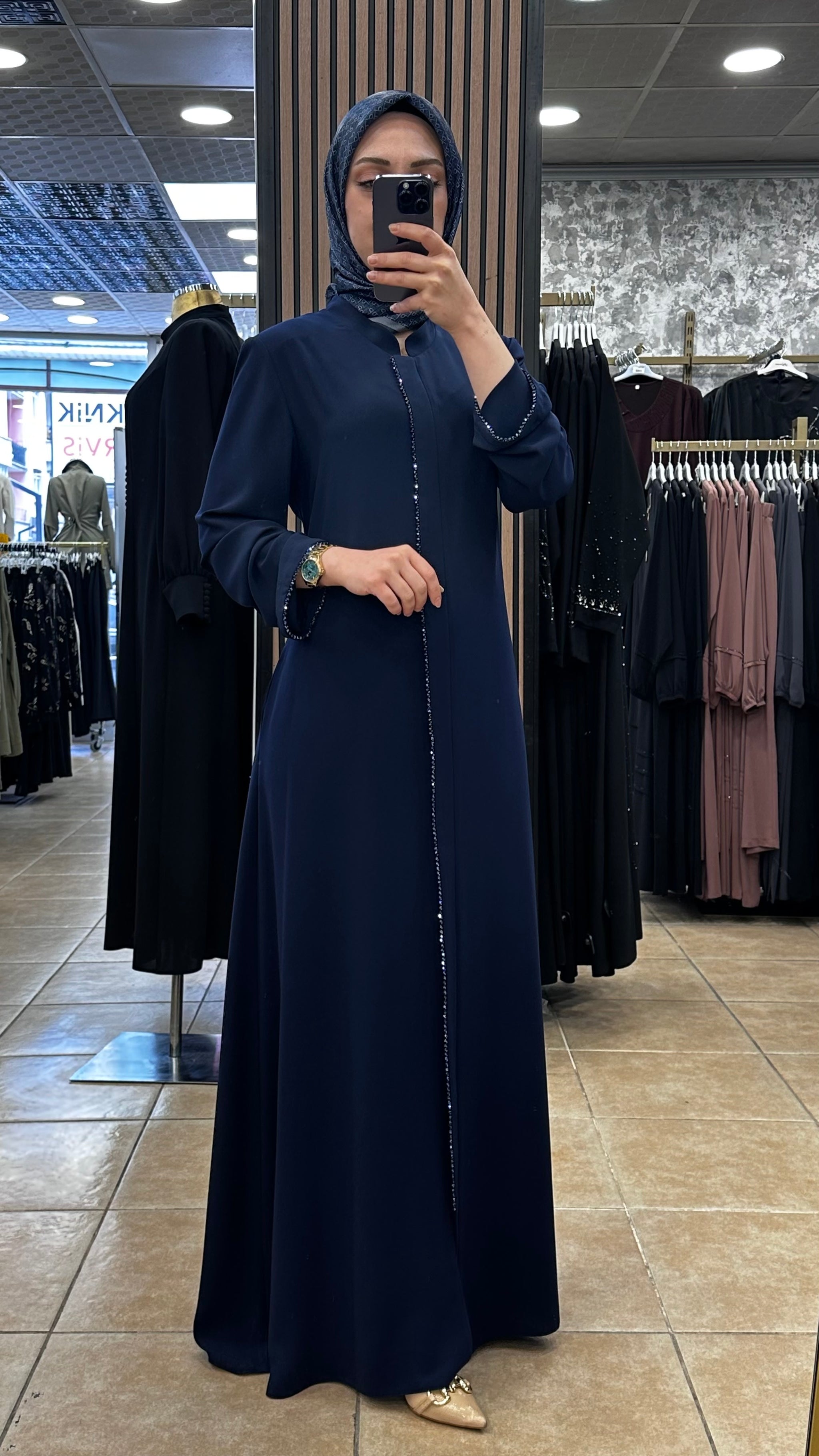 BEYZA 7633 TAŞLI FERACE — Lacivert [stokoz:4VsrLfzajCGuL0TAHI3u%3ALacivert%3A1%3Alkh8ws]