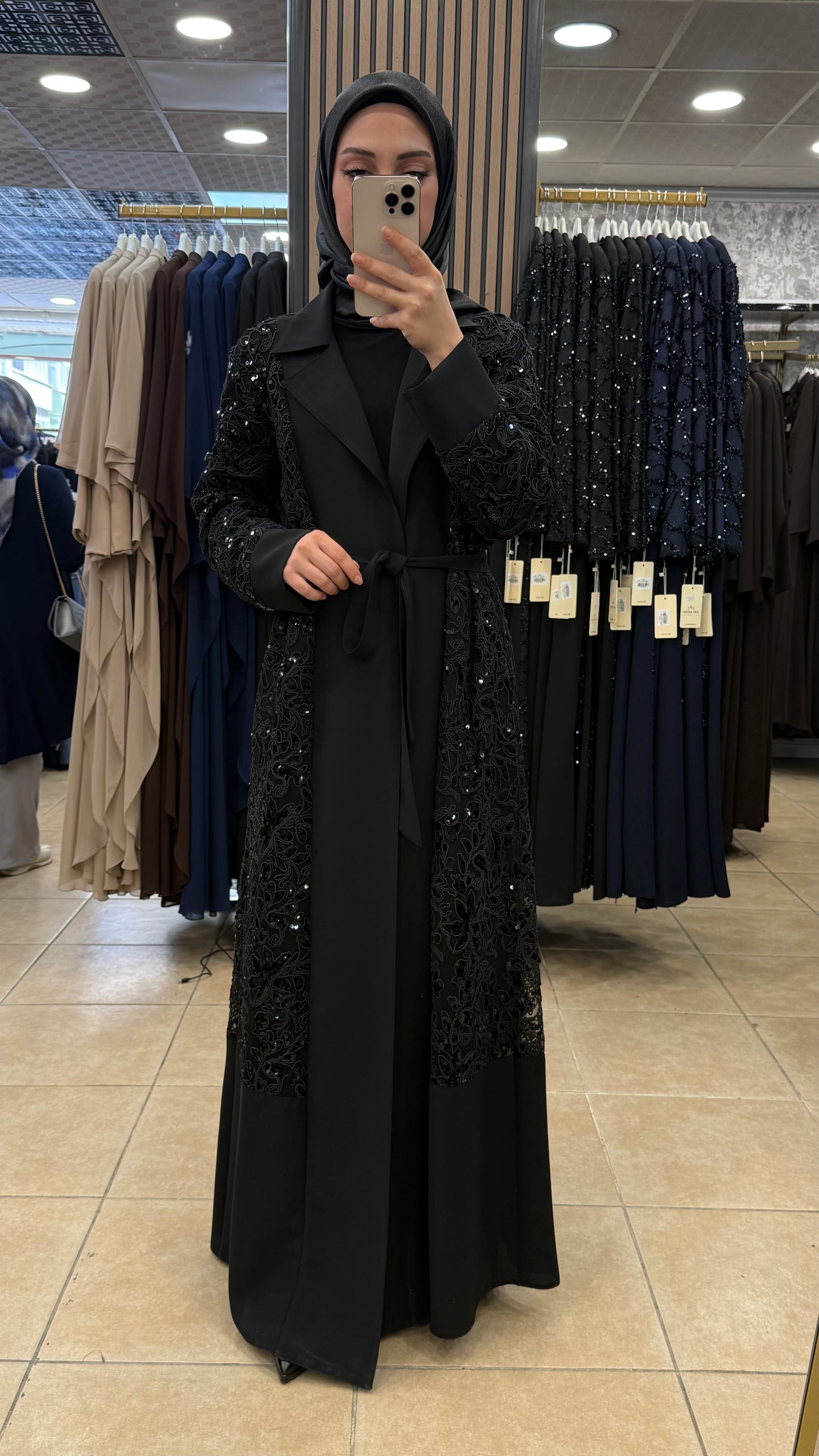 KEVSER 3183 GÜPÜR İKİLİ ABAYA TAKIM