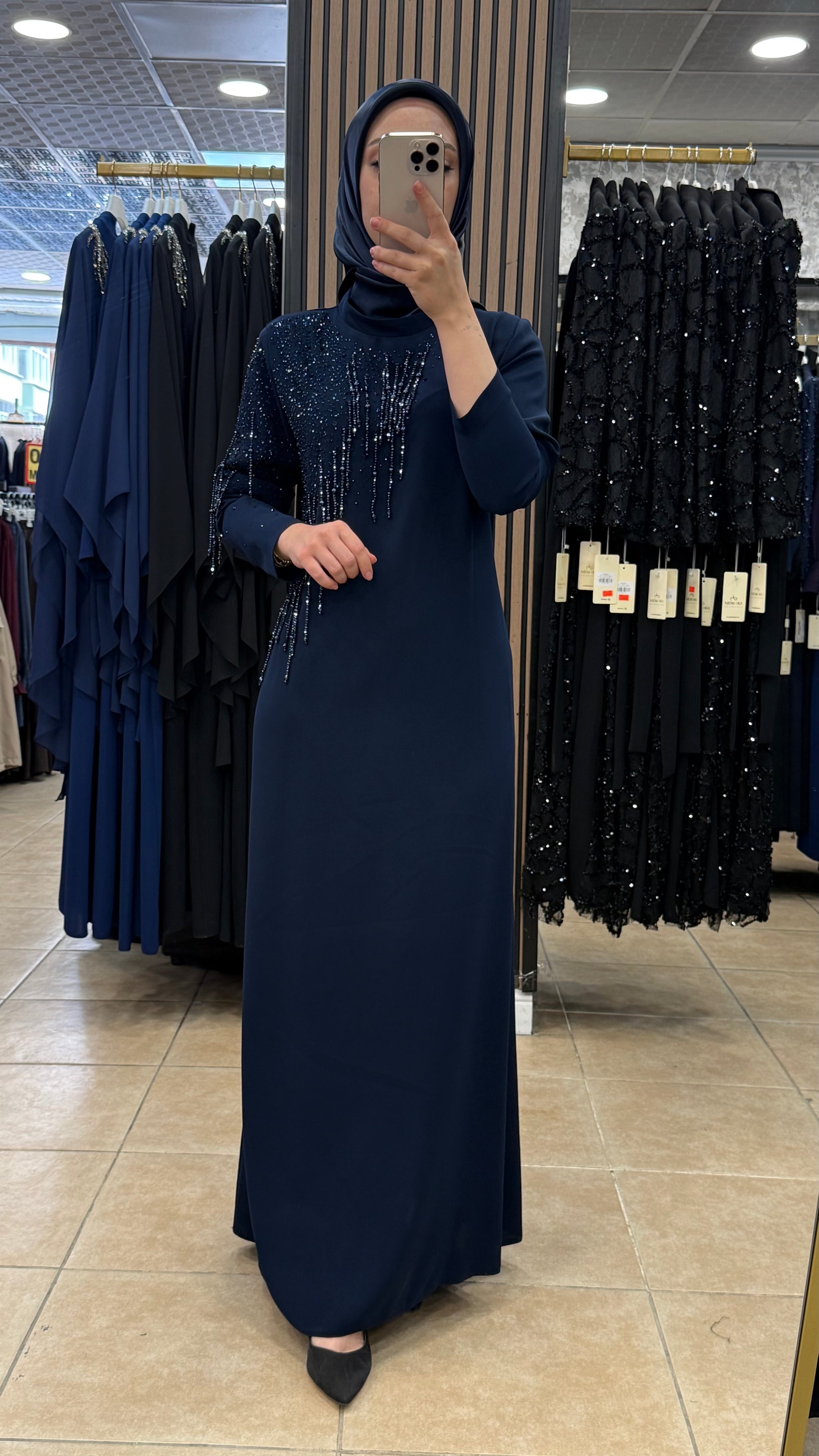 JUKİ 3578 BONCUKLU ABİYE — Lacivert [stokoz:ybBKthpijREiRWemfbyk%3ALacivert%3A0%3Ajfbd96]
