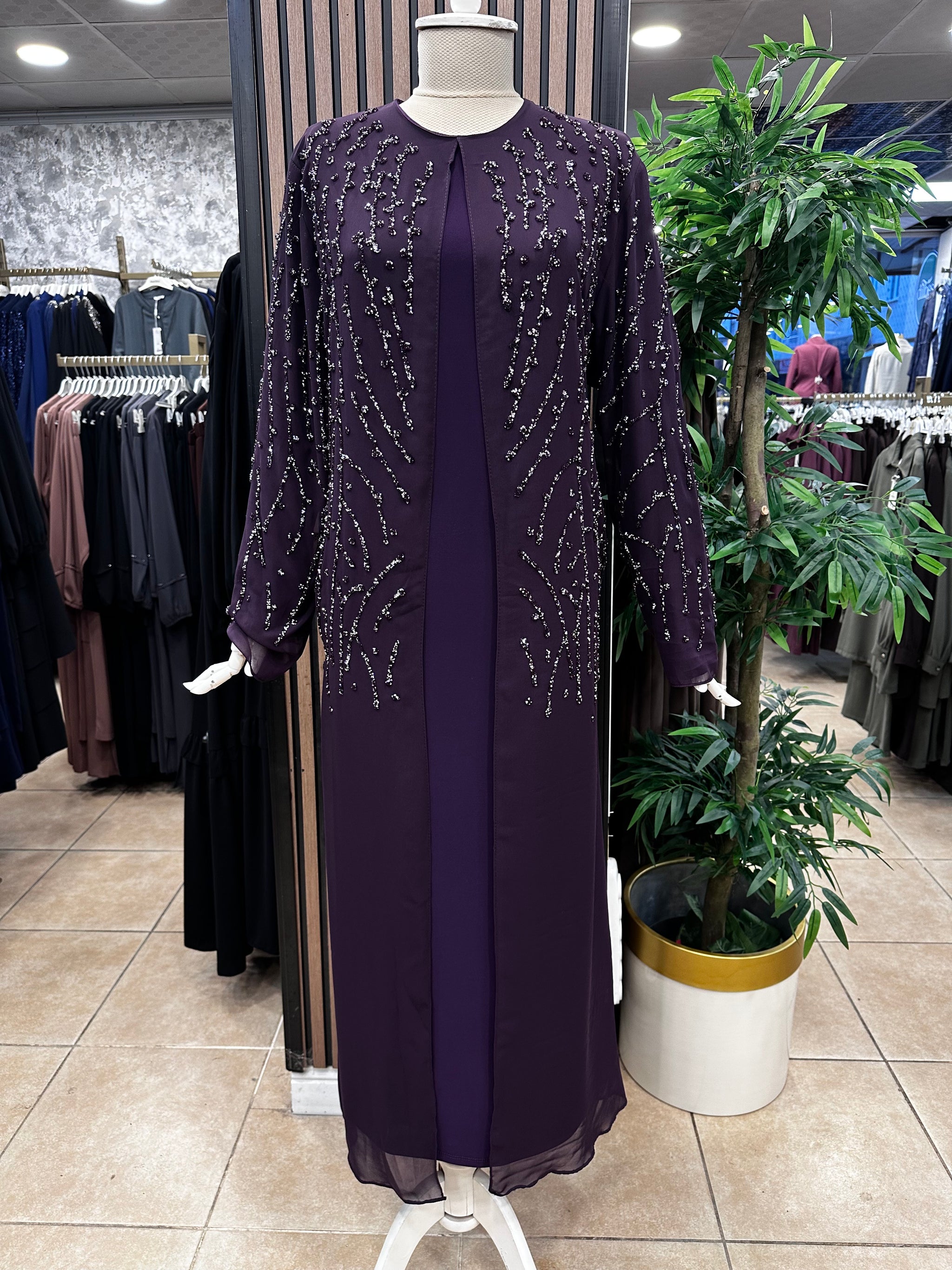 NİHAL 7530 ABAYA TAKIM — Mor [stokoz:RbIGsQ6xt4lHPdKyX9p3%3AMor%3A0%3A16jwivh]