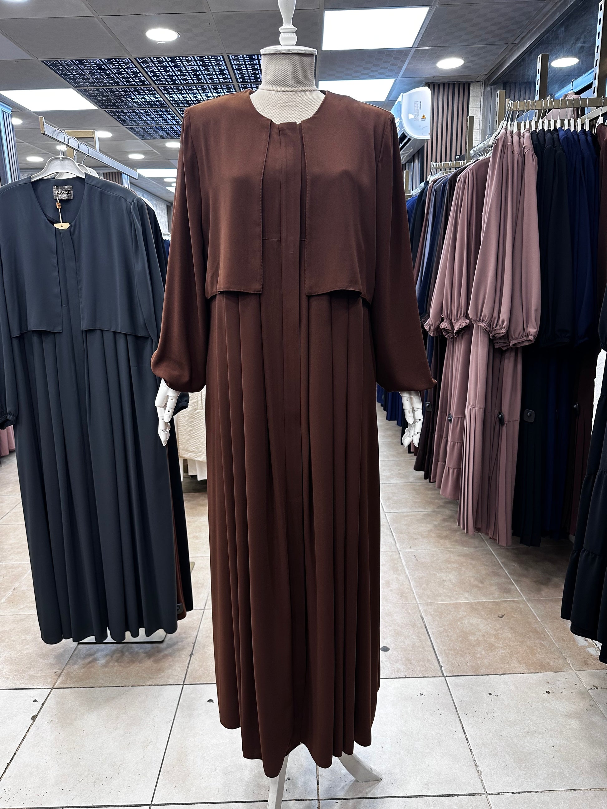 MUSAB 8630 ELBİSE — Kahverengi [stokoz:Zt5lV7hOCPhv5o4cKjcZ%3AKahverengi%3A0%3Ahlhyxo]